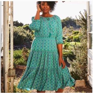 Matilda Jane Age of Aquarius green midi dress Size Small